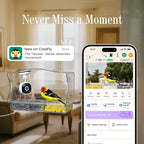 Freesason Smart Bird Feeder with Camera & AI Bird Identifier, 2K HD Auto-Capture Video, Window Mounted with Strong Suction Cups, Unique Tech Gift for Birds Watchers (Clear)