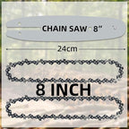 8 Inch Bar and Chain Combo - 3/8" LP Pitch .050'' Gauge 33 Drive Links, 8" Pole Saw Chain Chainsaw Chains Fits Chicago, Earthwise, Greenworks, Sun Joe and more (2Chain+1bar)