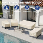 2 Pack Extra Heavy Duty Waterproof Patio Chair Covers for Outdoor / Swivel/ Rocking Chair - Medium Adirondack Chair Covers with Air Vent, 30"W x 34"D x 38.5"H