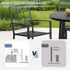 Outdoor Dining Chairs Set of 6, Aluminum Frame Stackable Patio Dining Chairs with Armrest, Wrought Iron Patio Bistro Chairs for Lawn, Backyard, Garden, Porch