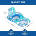 Pool Floats for Adults,Inflatable Chair Lounger Floaties with Drink Holder,Travel Pool Beach Lake Swim Inflatables Water Floating Rafts