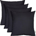 RSH DECOR: Sunbrella Square Throw Pillows Set of 4 | 24" x 24" | Water and Fade-Resistant Performance Fabric | Outdoor Pillow Covers with Down-Alternative Inserts | Made in USA (Canvas Navy Blue)
