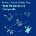 8 Gallon 160 Counts Small Green Trash Bags with Handle, Ocean Fishing Nets Upcycling, Sage & Sea Salt Scented, Plastic Garbage Bags, Waste Bag for Kitchen, Bathroom, Office and Pets