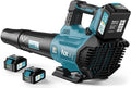 Leaf Blower Cordless - 2025 Update 150000RPM & 3 Speed Levels Electric Leaf Blower with 2 x 4.0Ah Battery and Charger, Extension Tube Blower for Lawn Care, Yard, Garage, Blowing Leaves, Dust or Snow