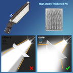 LEDMO 1Pack 52500LM LED Parking Lot Light 350W Dusk to Dawn Outdoor Pole or Wall Mount Commerical Area Lighting Street Foold Security Lights Shoebox Lamp Slip Fitter 5000K IP65 for Sport Stadium Yard