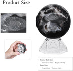 Natural Sphalerite Crystal Ball with Acrylic Display Base, 51-60mm Polished Stone Feng Shui Crystal Sphere Meditation Decoration for Home & Office