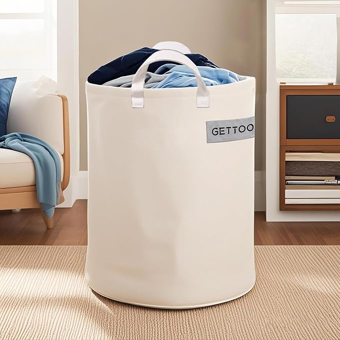 Lawn Bags for Yard Waste | Heavy-Duty Collapsible Leaf Bag, 20 Gallon Reusable Garden Clippings Container & Outdoor Trash Can with 2 Carry Handles (Middle)