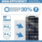 400 Watt Flexible Solar Panel for RV, 2 × 200 Watt 12 Volt Solar Power Panel Kit Photovoltaic Module Monocrystalline Solar Panels for Camping Off Grid Car Battery Charging Boat