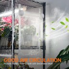 Bstrip Indoor Greenhouse with Grow Light, Mini Green house with 4 Pack T8 Full Spectrum Plant Lights with Timer, Plant Shelf with Tent for Indoor Plant, Seed Starting, Seed Tray, 29.5"x13.8"x59"