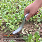 One-Piece Aluminum Gardening Weed Tools, Hand Garden Weeder Tool, Ergonomic Handle Best Weeding Tool, Weed Pull Tool with Serrated Edge, Grass Removal Tool
