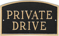 Montague Metal Products SP-12sm-HGG Private Drive Arch Statement Plaque, Small, Hunter Green and Gold