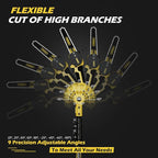 2-in-1 Cordless 6" Pole Saw & Chainsaw, 21V 3Ah Battery, 7.7lb Lightweight, 15ft Max Reach, Rotatable - For Tree Trimming