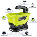 Salt Spreader for Ryobi 18V Battery, Handheld Power Spreader for Seeds, Fertilizer, Year-Round Coverage for Grass Seeds, Rock Salt, and ice melt Seasons. (Tool only)