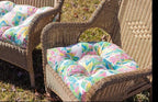 RSH DECOR: 3-Piece Wicker Tufted Cushion Set | 41” x 19" & 19" x 19" | All-Weather Spun Fabric | Water Resistant | Outdoor Loveseat & U-Shape Cushions for Patio Furniture | Charcoal Grey (Gray)