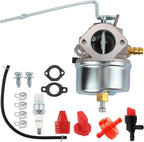 Carbhub Carburetor Snowblower Replaces Tecumseh 632615 632208 632589 H30 H35 Engines with Spark Plug Screw Clamps Switch