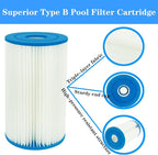 Type B Replacement Pool Filter Cartridge for in-tex 29005E Swimming Pool Filter 2500 GPH Filter Pumps Above Ground Pools (3 Pack)
