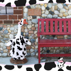 Cow Goose Outfit Clothes for 23 High Cement or Plastic Goose Lawn Clothing Porch Garden Costume
