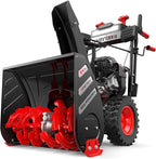 24-Inch 212cc 2-Stage Self-Propelled Gas Snow Blower with Electric & Recoil Start, Heated Handles, LED Light, 180° Rotating Chute, 13" Tires, Heavy-Duty Snow Thrower for Driveways & Sidewalks