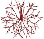 Alpine Corporation 16" Indoor Holiday 3D Snowflake Hanging Ornament with LED Lights, Red , Christmas Decoration