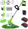 Electric Weed Wacker Cordless stringless,Grass Trimmer,with 2 Batteries, 1 Charger, 3 Types Blades, Weed Wacker Eater Battery Powered Lightweight Battery Weed Trimmer for Yard and Garden
