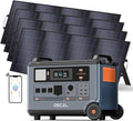OSCAL PowerMax 6000 Solar Generator with 4x400W Solar Panel, 120V/240V Split Phase Voltage 6000W AC Outlets (7200W Peak), 2200W AC Charging/2400W PV Charging for Home, Emergency, Bank Battery Backup