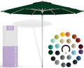 Midtown Umbrellas Push Pop Sunbrella Umbrella 9 Feet Outdoor Umbrella in Forrest Green Acrylic - Patio Umbrella, Backyard Umbrella, Garden Umbrella, Picnic Table Umbrella & Pool Umbrella - Black Pole