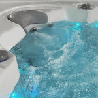 Scenic Outdoor Hot Tub, 6-Person 69-Jet Lounger 4-Pump Spa with Triple Water Columns and Bluetooth Stereo by Essential Hot Tubs
