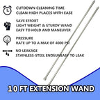 Hourleey Pressure Washer Extension Wand, 120 Inch (10ft) Stainless Steel with 1/4" Quick Connect Power Washer Lance, 2 Pack 60" Each Wand