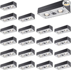 Solar Fence Lights 20 Pack, 50 Lumens Outdoor Solar Lights with 12 Modes RGB Color Glow LED，Waterproof, Solar Lights for Patio, Backyard, Deck, Fence, Railing