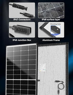 440 Watt Solar Panel,25.4% High Efficiency Perovskite Solar Cells,10BB Hidden Busbar Technology,12v/24v Solar Panels for Off-Grid Systems, RV, Boat, Cabin, Backup Power