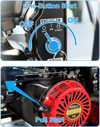 4400 PSI Gas Pressure Washer, One-Button Start 296cc 15HP Engine 4GPM, Includes Hose Reel, 50 FT 3/8 inch Hose, 5 Quick Connect Nozzles, Spray Gun and Wand