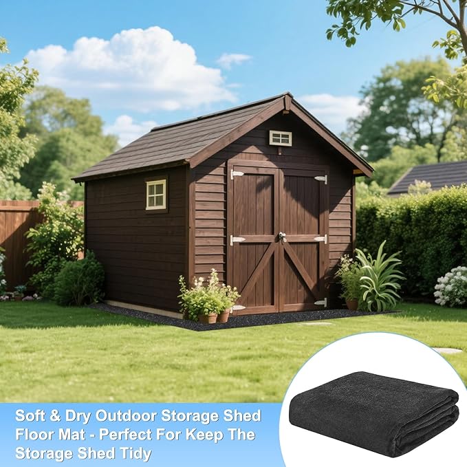 Outdoor Storage Shed Mat, 8.5 x 6.6 FT Garage Floor Mats with Reusable, Washable, Non Slip, Durable for Protects Garage Floors/Driveways/Entrance Doors/Deck [Gray]