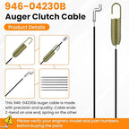 Aifeier ET 946-04230B Clutch Drive Cable, Auger Clutch Cable for MTD Cub-Cadet Crafts-Man Snowblower Parts 946-04230 946-04230A 746-04230 746-04230A 746-04230B (2-Pack)
