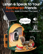 Camii Bird Feeder with Camera, Smart Birdfeeder with AI Identify Birds Species, 2K HD, Solar Powered, Night Vision, Real-Time Alert, IP66 Waterproof for Backyard Bird Watching Enthusiasts (Dark Green)
