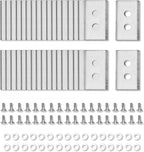 36Pcs Replacement Blades with Screws & Washers Fit for Mammotion Luba & Yuka Robotic Lawn Mowers All Series, Durable Stainless Steel Mower Blades Kit for Efficient Grass Cutting