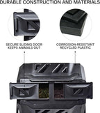 Dual Chamber Tumbling Composter 42 Gal (160L) Black Rotating Outdoor Compost Bin, Double Chamber Rotary Composter, Recycled Plastic with Steel Frame for Backyard and Vegetable Garden