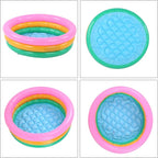 Children Swimming Pool, Round Shape Bright Color Baby Basin Pool, Inflatable Swimming Pool for Indoor (S)