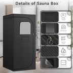 Far Infrared Sauna Box with Red Light Therapy, Portable Dry Sauna for Relaxation, Detoxification, Carbon Crystal Heating,9 Levels, Full Size 5.9ft×2.9ft×2.6ft