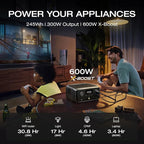 EF ECOFLOW Solar Generator RIVER 3 with 45W Solar Panel, 245Wh Portable Power Station LiFePO4 Battery, 300W Up to 600W AC Output, <20 MS UPS, 1Hr Fast Charging Power Station for Outdoor/Camping/RVs