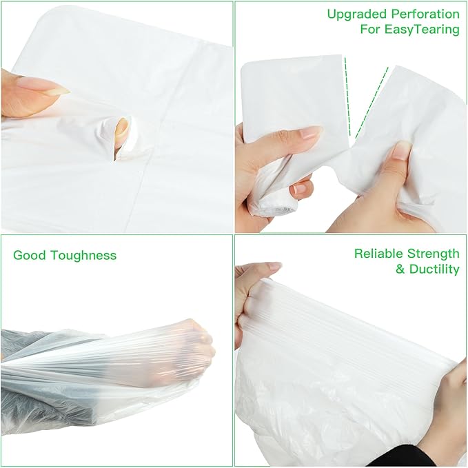 Small White Trash-Bags Bathroom 4 Gallon - Compostable Garbage Bags 4 Gallon 100 Count Biodegradable Unscented Little Waste Basket Kitchen Office Car Tiny Liners Bulk Strong Thick Inwaysin