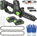 GALAX PRO 8 Inch Mini Chainsaw with Auto Oiler[2025 Upgraded]Handheld Cordless Electric Chain Saw with 2x2.0Amh Batteries for Outdoor Tree Branch Cutting,Home Improvement, Garden & Orchard Pruning