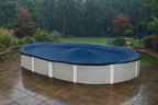 Aboveground Pool Winter Cover, Fits 12’ x 18’ Oval, Solid Blue – Includes Winch and Cable for Easy Installation – Superior Strength & Durability, Treated for UV Protection, WC1218OV