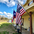 American US Flag 2x3 FT 100% Made in The USA- Heavy Duty Vibrant Colors Double Sided United States Flag with 2 Brass Grommets for Home/Company/Indoor Outdoor Decoration (FMAA Certified)