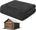 Outdoor Storage Shed Mat, 12.2 x 10.2 FT Garage Floor Mats with Reusable, Washable, Non Slip, Durable for Protects Garage Floors/Driveways/Entrance Doors/Deck [Gray]