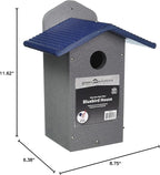 Birds Choice GSBBH-B Green Solutions Bluebird House, Bird House, Green w/ Blue Roof