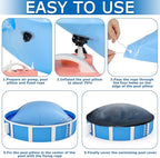 Hungdao 8 ft x 8 ft Pool Air Pillows for Above Ground Heavy Duty Air Pillow Kit for Winterize Closing Large Square Cushion Swimming Pool Closing Protects Covers with Cords