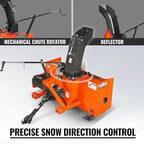 60" 3 Point PTO Snow Blower 24" Impeller Diameter 360° Snow Chute (PTO Shaft Included with Slip Clutch), 25-65 HP, Model TSB60T