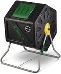 Miracle-Gro Compost Tumbler Single Chamber – Easy-Turn Composter Tumbler Outdoor for Fast Composting – Heavy-Duty Composting Bin with 1 Sliding Door (1 x 27.7 Gallon / 105 Liter)