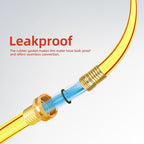 Short Lead-in Yellow Garden Hose 3/4 in. x 10 ft.-Kink Free, Leakproof, Flexible -Heavy Duty Durable Lightweight Water Pipe for Commercial Use, Lawn Care & Equipment Connection -Male to Female Fitting
