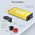 XWJNE 3000W Pure Sine Wave Power Inverter 12V DC to 120V AC Converter with LED Display and Remote Controller for Home, RV, Truck, Off-Grid Solar Power